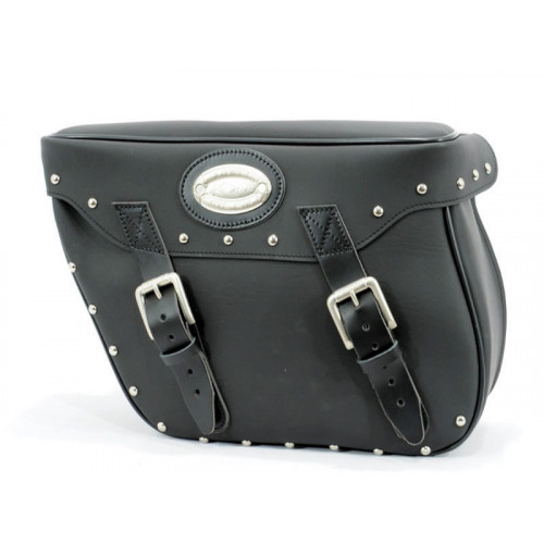 Black 28L Studded Iparex Saddlebags By Longride CIL135A