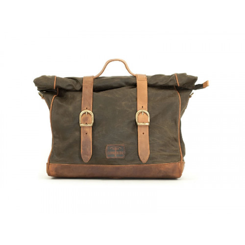 Khaki 18L Waxed Canvas Multifit Saddlebag By Longride CUS137WKHA