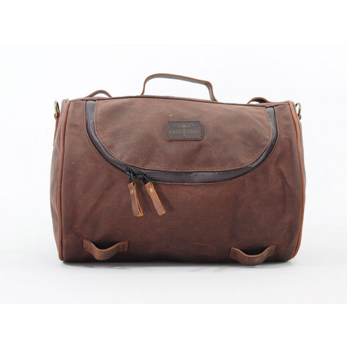 Brown 23.3L Waxed Canvas Roll Bag By Longride CUS140WBRO