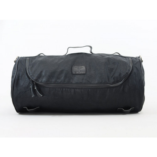 Black 32.5L Waxed Canvas Roll Bag By Longride CUS141WBLA