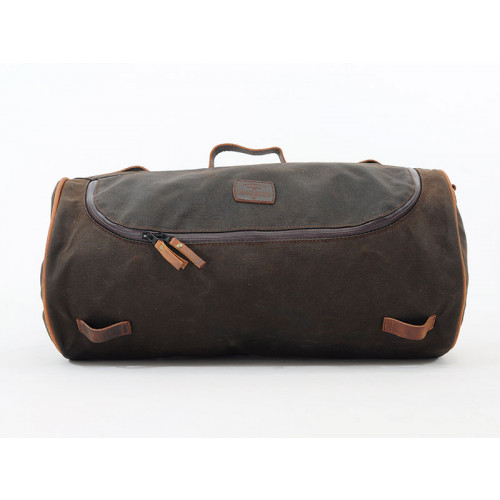 Khaki 32.5L Waxed Canvas Roll Bag By Longride CUS141WKHA