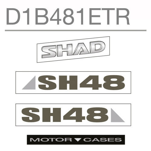 SHAD SH48 Replacement Sticker (Dark Grey)