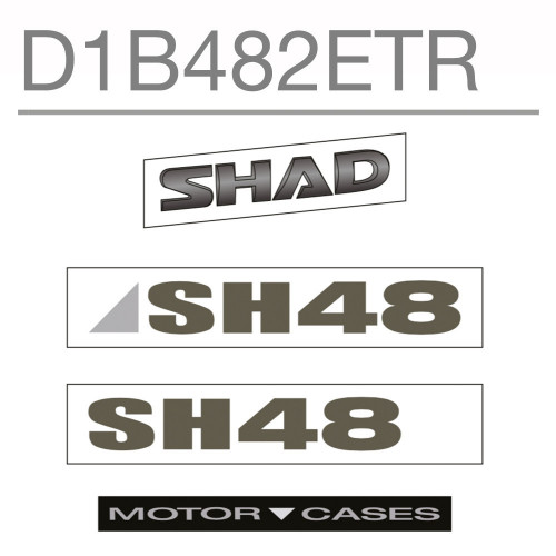 SHAD SH48 Replacement Sticker (Titanium)