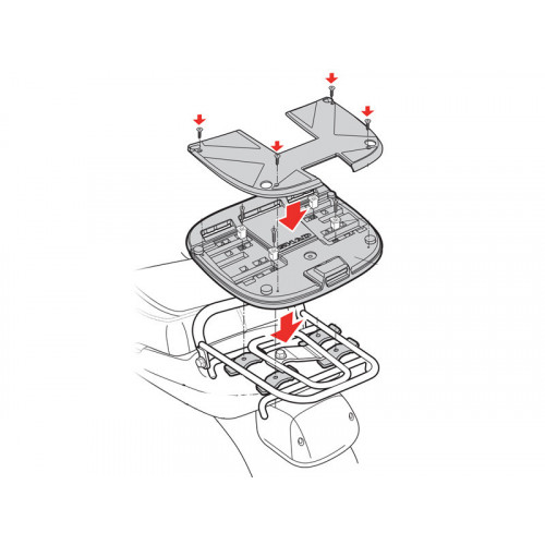 Yamaha Why 50 (08-13) SHAD Top Box Fitting Kit FitsDirect