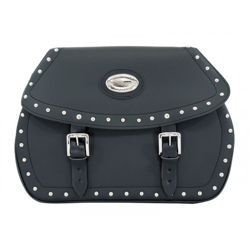 Black 42L Studded Iparex Saddlebags By Longride HC138A