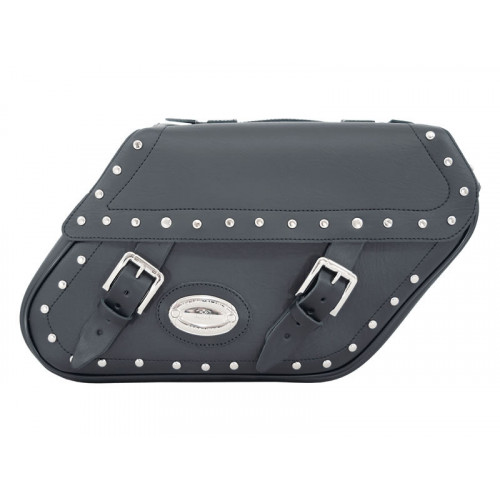 Black 27L Studded Iparex Saddlebags By Longride HC149A