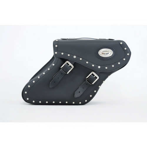 Black 30L Studded Iparex Saddlebags By Longride HC152A