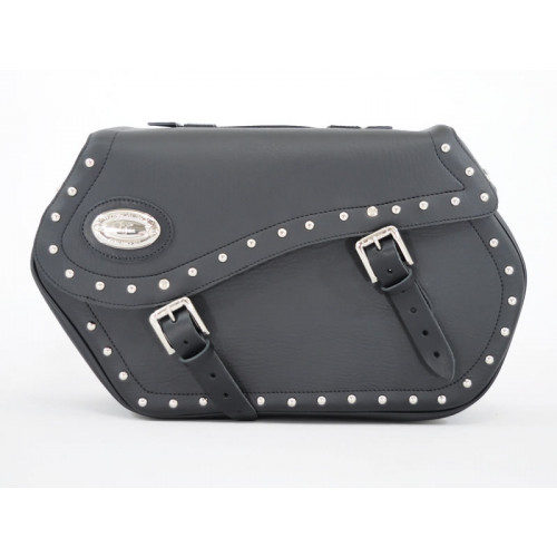 Black 43L Studded Iparex Saddlebags By Longride HC153A