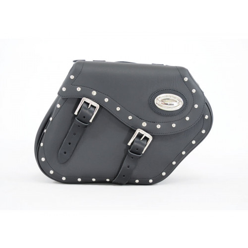 Black 38L Studded Iparex Saddlebags By Longride HC154A