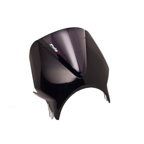 Black Fairing With Vision Screen (Dark Smoke) For Moto Guzzi V7 Stone 750 (22) By Puig 003NF