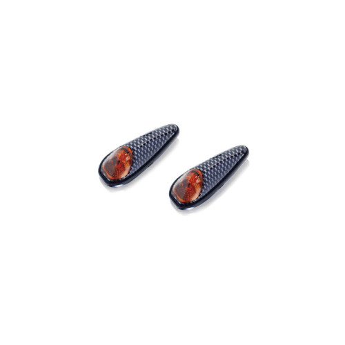 Speed / Full Speed Indicators With Carbon Look Base (Orange) For Rieju Century 125 (18) By Puig 1077T