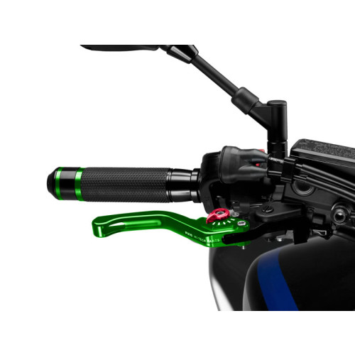 Short V3 Brake (Green Lever With Red Selector) For Suzuki V-Strom 650 XT (21-22) By Puig 130VR