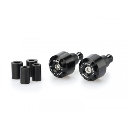 Short Bar End Weights (Black) For Honda Scoopy SH 125i (20-21) By Puig 20374N