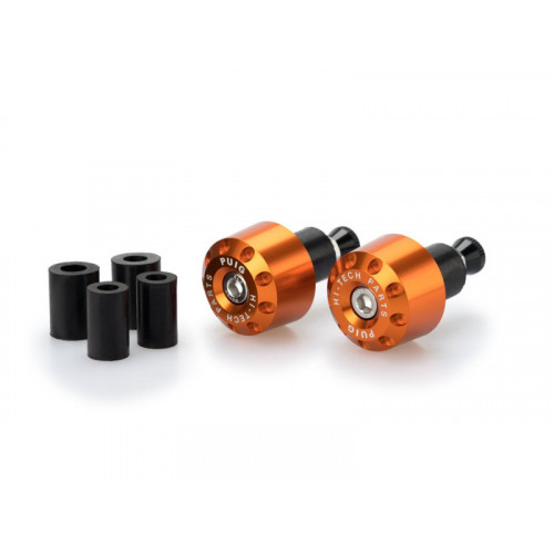 Short Bar End Weights (Orange) For Honda Scoopy SH 125i (20-21) By Puig 20374T