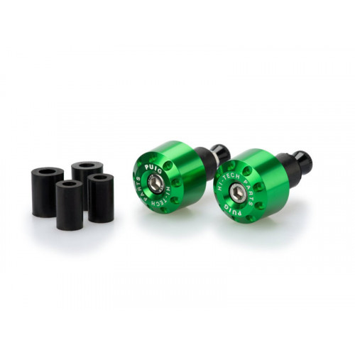 Short Bar End Weights (Green) For Honda Scoopy SH 125i (20-21) By Puig 20374V