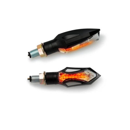 Tower LED Indicators (Black) For Aprilia Tuono V4 1100 RR (15-21) By Puig 20424N