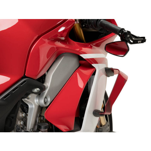 Racing Downforce Spoilers (Red) For Ducati Panigale V4 S (18-19) By Puig 20431R