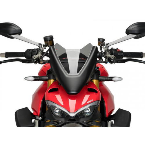 New Generation Sport Screen (Dark Smoke) For Ducati Streetfighter V4S (20-21) By Puig 20467F