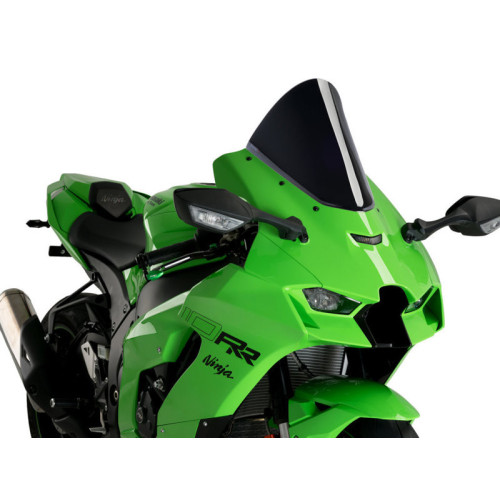 R-Racer Screen (Black) For Kawasaki ZX-10R (21) By Puig 20540N