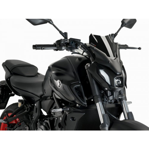 New Generation Sport Screen (Black) For Yamaha MT-07 (21) By Puig 20618N