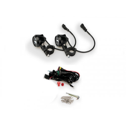 Beam 2.0 Auxiliary Lights (Black) For Harley Davidson Sportster 1200 Nightster XL1200N (08-12) By Puig 20755N