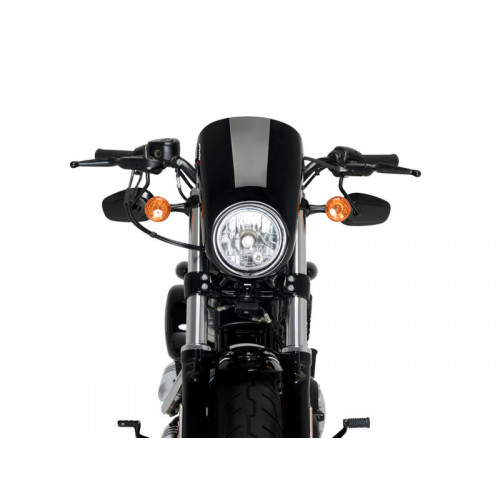 Anarchy Semi Fairing (Black) For Harley Davidson Sportster 1200 Forty-Eight XL1200X (15-20) By Puig 21084N