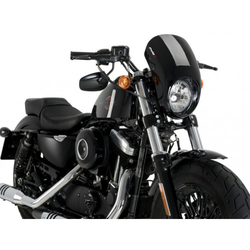 Anarchy Semi Fairing (Black) For Harley Davidson Sportster Forty Eight XL1200X (15-20) By Puig 21084N