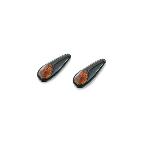 Speed / Full Speed Indicators With Black Base (Orange) For Hyosung GT650 R (05-17) By Puig 2546T