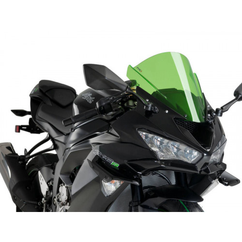 Sport Downforce Spoilers (Black) For Kawasaki ZX-6R 636 (18-21) By Puig 3176N