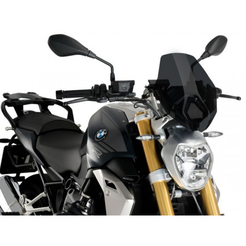 New Generation Sport Screen (Dark Smoke) For BMW R1250 R (19-21) By Puig 3623F