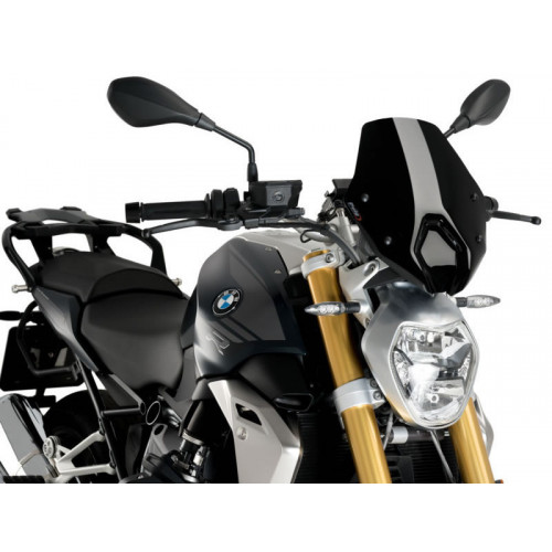 New Generation Sport Screen (Black) For BMW R1250 R (19-21) By Puig 3623N