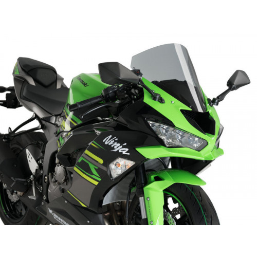 R-Racer Screen (Light Smoke) For Kawasaki ZX-6R (18-21) By Puig 3629H