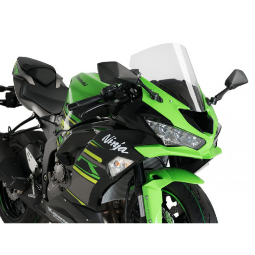 R-Racer Screen (Clear) For Kawasaki ZX-6R (18-21) By Puig 3629W