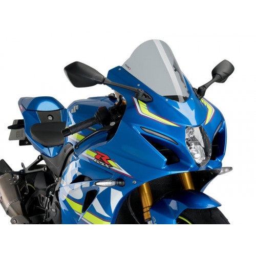 R-Racer Screen (Light Smoke) For Suzuki GSX R 1000 (17-20) By Puig 3631H