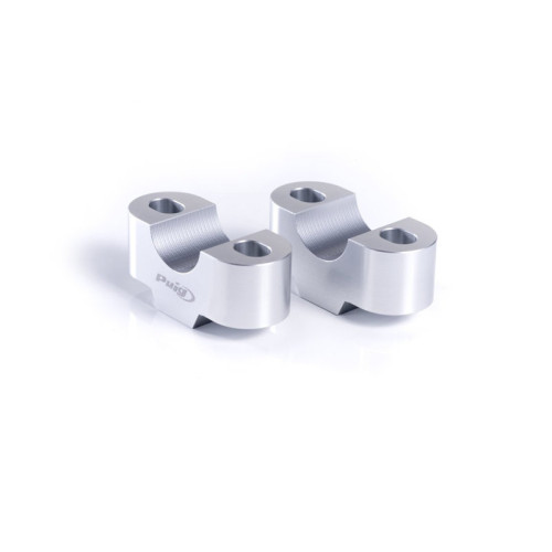 20mm Handlebar Risers For 22mm Bars (Silver) For Honda NC750 X (22) By Puig 3671P