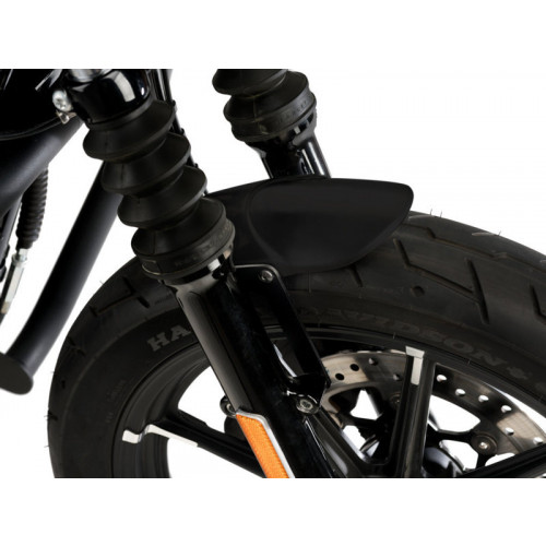 Aluminum Sheet Front Mudguard (Black) For Harley Davidson Sportster 883 Iron (09-20) By Puig 3688N