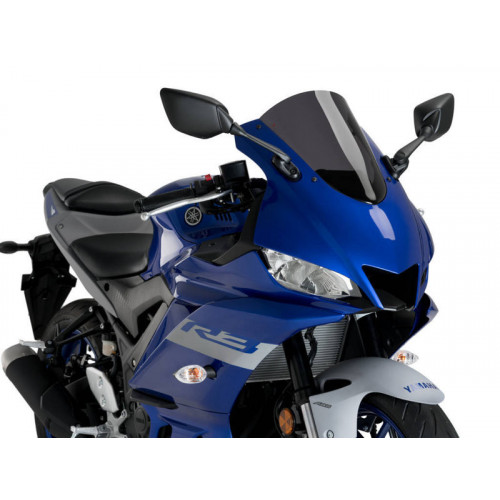 R-Racer Screen (Dark Smoke) For Yamaha YZF R3 (19-21) By Puig 3737F