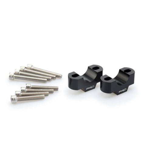 20mm Handlebar Risers For 29mm Bars (Black) By Puig 3740N