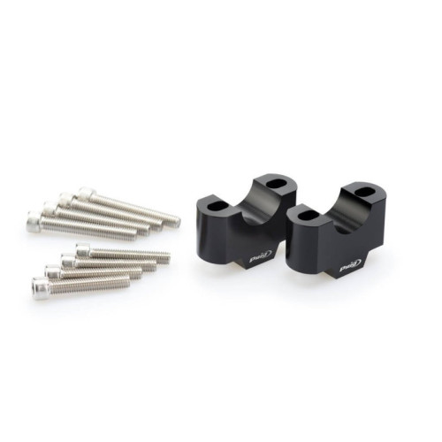 30mm Handlebar Risers For 29mm Bars (Black) For KTM 790 Adventure (19-21) By Puig 3741N