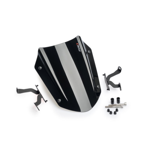 New Generation Adjustable Sport Screen (Black) For Ducati Diavel 1260 S (19-21) By Puig 3773N