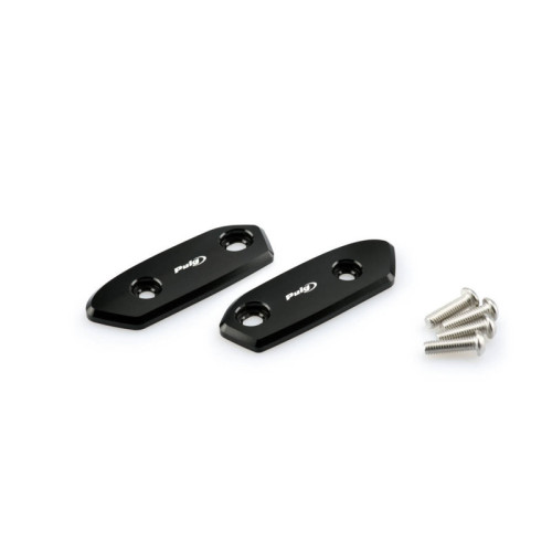 Mirror Screw Caps (Black) For Suzuki GSX R 1000 (17-19) By Puig 3848N