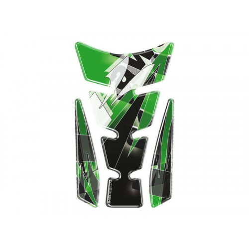 Wings Tank Pad With Kawasaki Logo (Green) For Kawasaki ZX-9R (94-03) By Puig 4720V