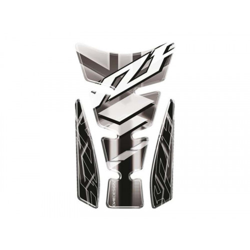 Wings Tank Pad With YZF Logo (Silver) For Yamaha YZF 1000 R Thunderace (96-02) By Puig 4723P