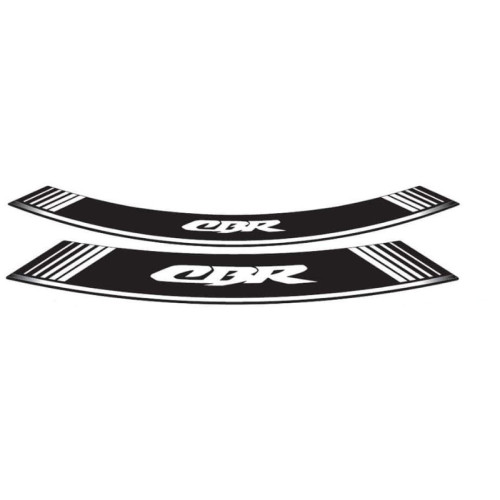 Wheel Rim Stickers (White) For Honda CBR900 RR Fireblade (96-03) By Puig 5524B