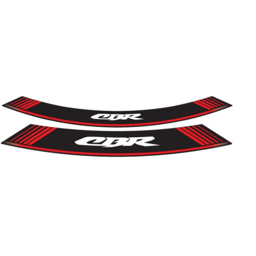 Wheel Rim Stickers (Red) For Honda CBR929 RR (00-01) By Puig 5524R