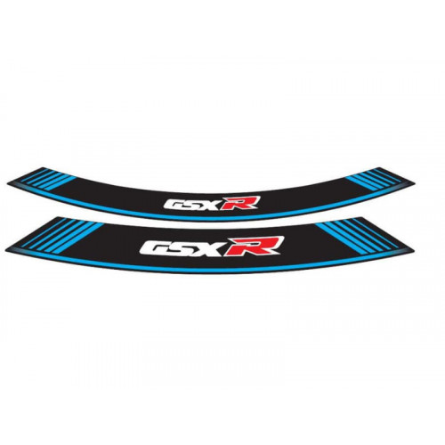 Wheel Rim Stickers (Blue) For Suzuki GSX R 250 (17-21) By Puig 5525A