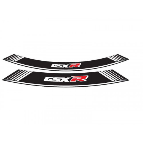 Wheel Rim Stickers (White) For Suzuki GSX R 750 (96-20) By Puig 5525B