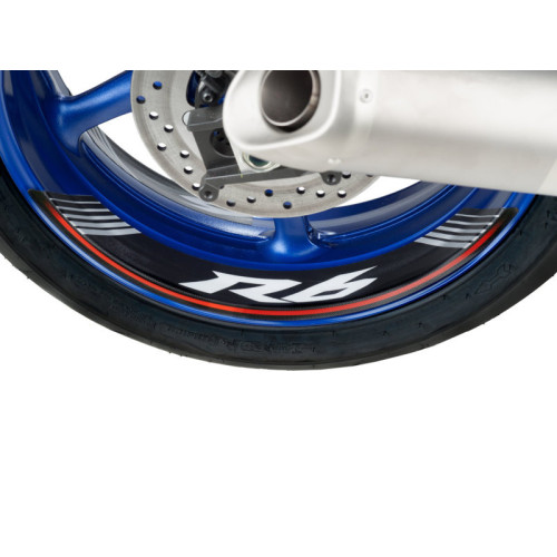 Wheel Rim Stickers (Silver) For Yamaha YZF R6 (99-20) By Puig 5530P