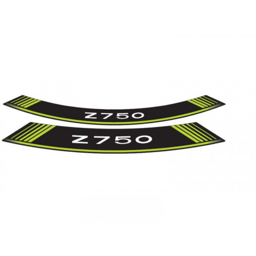 Wheel Rim Stickers (Green) For Kawasaki Z750 (04-12) By Puig 5545V