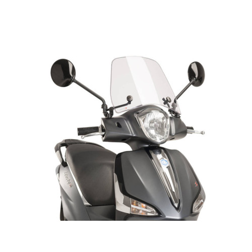 Traffic Screen (Clear) For Piaggio Liberty 125 iGET Post (19-23) By Puig 5858W